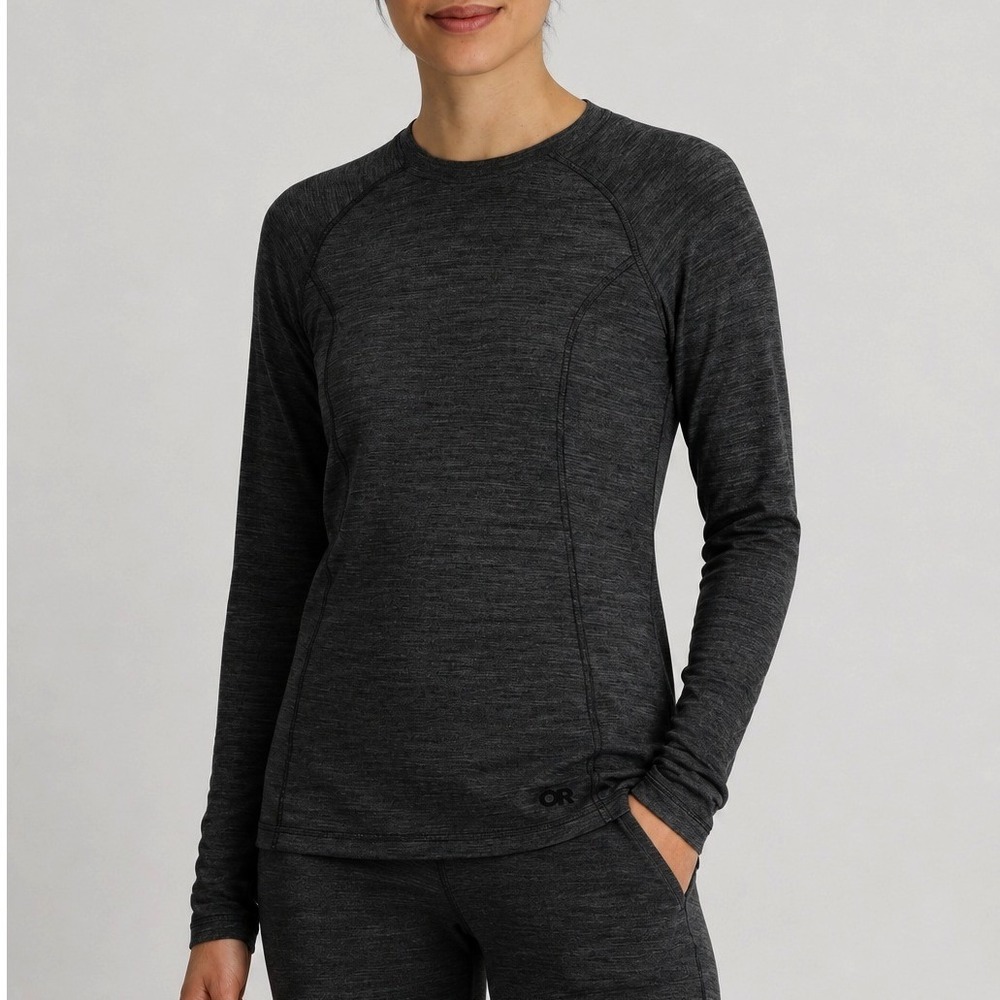 Outdoor Research Alpine Onset Merino 150 Crew Shirt Large Large Black Base Layer